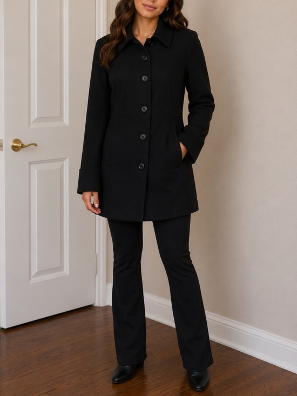 Gap Black Long Coat Size Small
